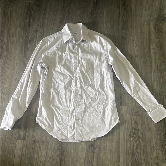 Armani Collezioni White Dress Shirt Crisp Cotton Long Sleeve - Picture 7 of 8
